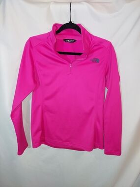 The North Face Ladies Tech 1/4-Zip Fleece Pullover Hot Pink - M
